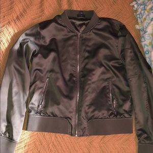 Olive green bomber jacket